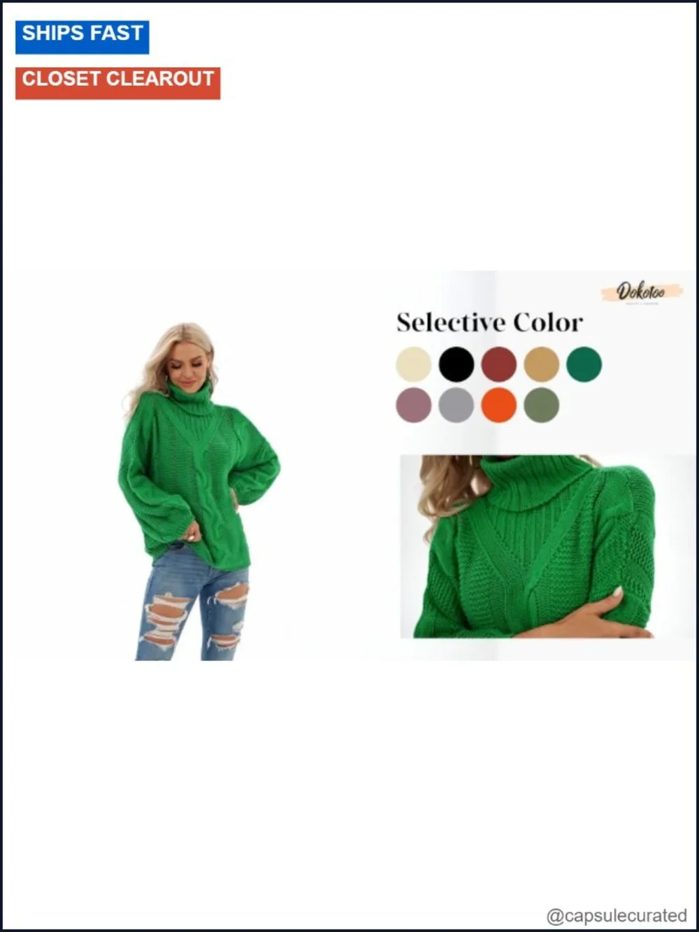 Chunky Cable-Knit Turtleneck Pullover Sweater Cozy Oversized Winter Top